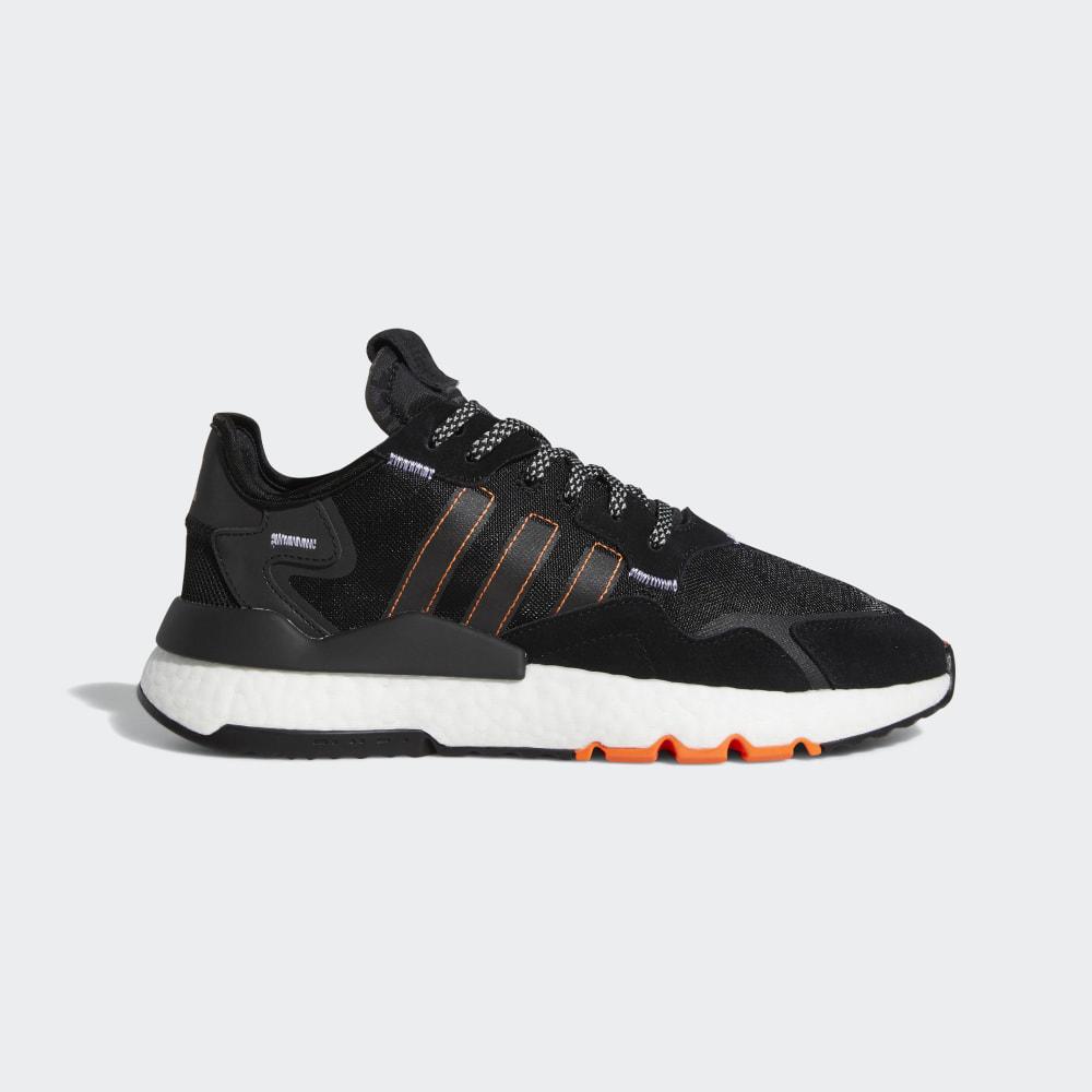 Adidas Women's Nite Jogger Originals Shoes Black/White/Orange Ireland FW0187